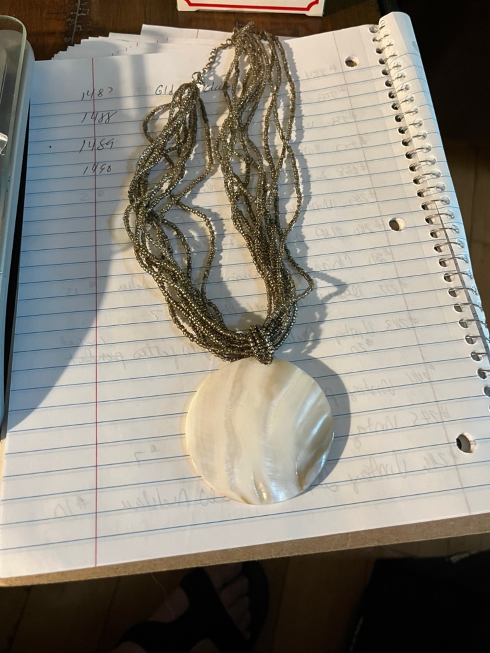 Large shell and bead necklace 148